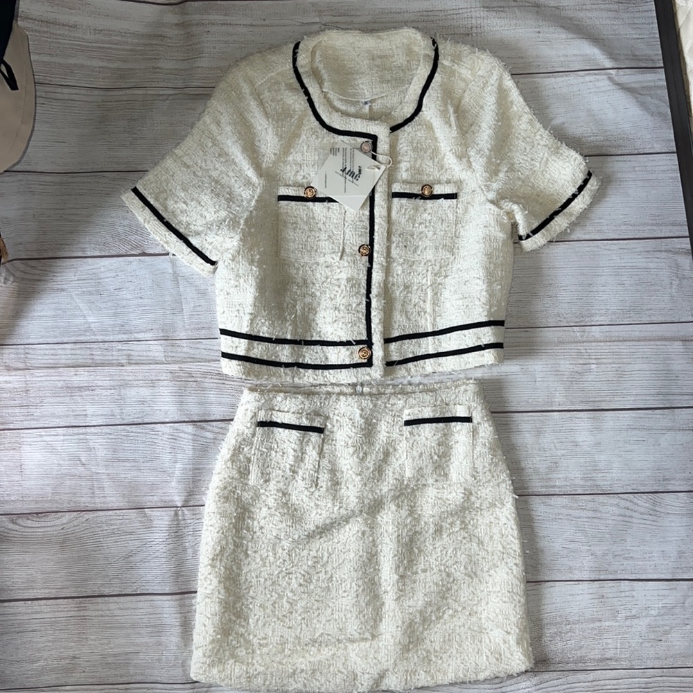 Two piece tweed set